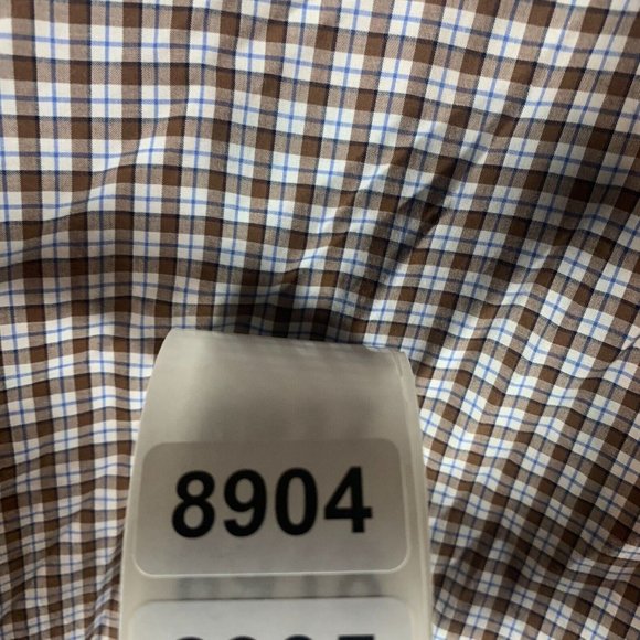 Ralph Lauren Men's Cream Plaid Cotton Stretch Button Down Shirt Size 2XB 8904 - Picture 8 of 8